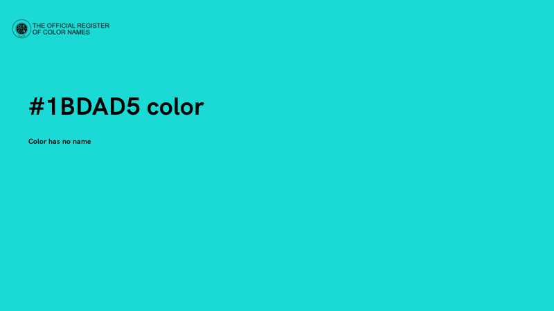 #1BDAD5 color image