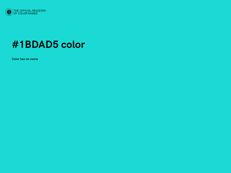 #1BDAD5 color image