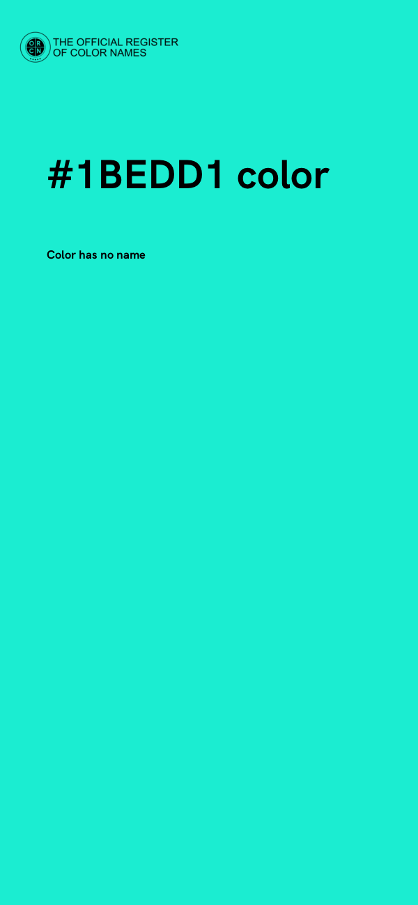 #1BEDD1 color image