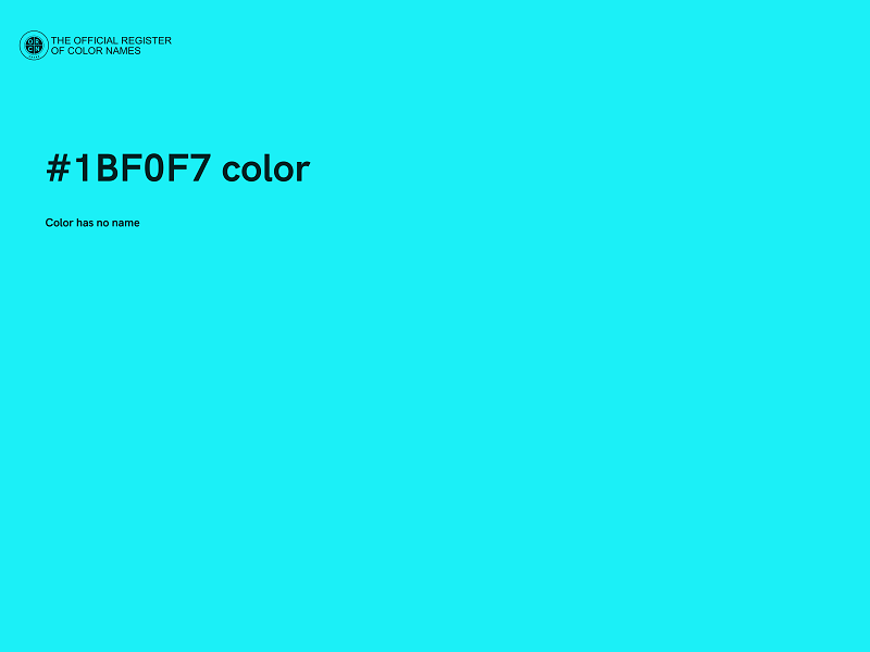 #1BF0F7 color image