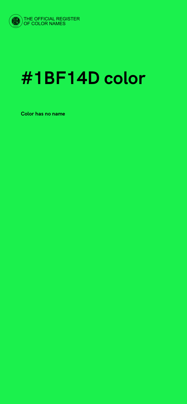 #1BF14D color image