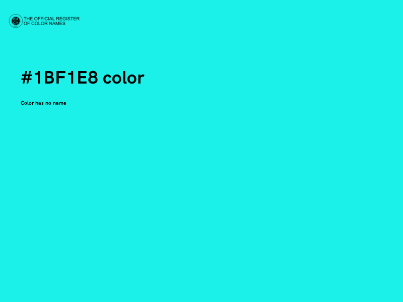 #1BF1E8 color image