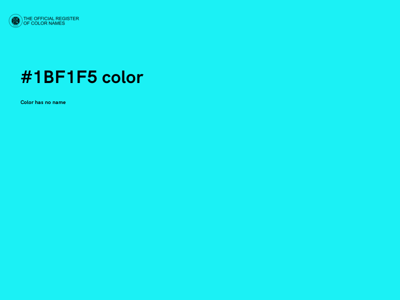 #1BF1F5 color image
