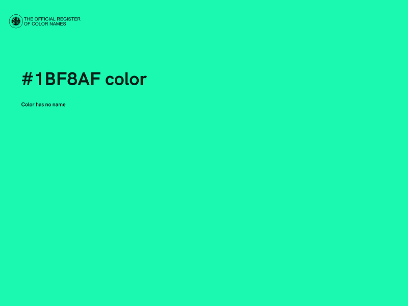 #1BF8AF color image