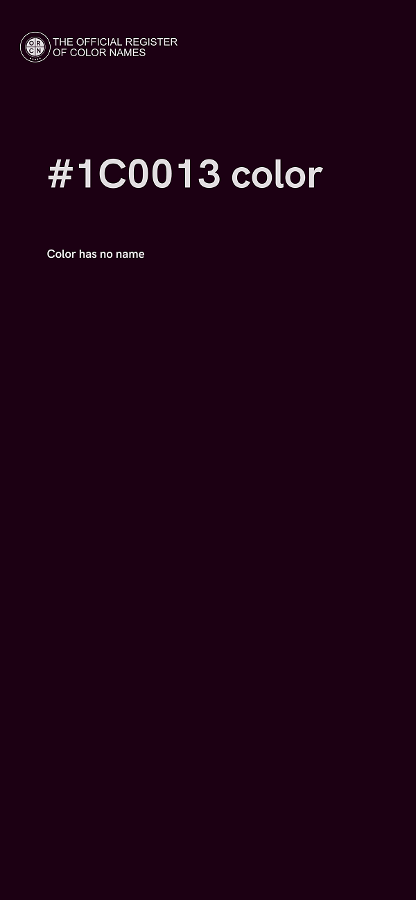 #1C0013 color image