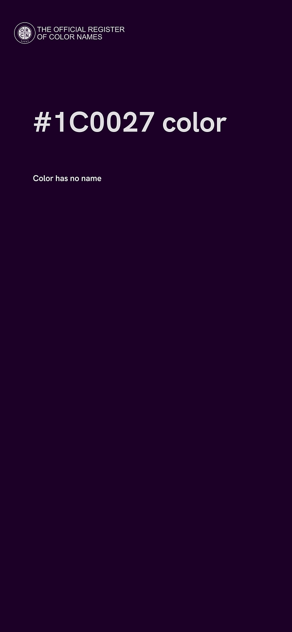 #1C0027 color image