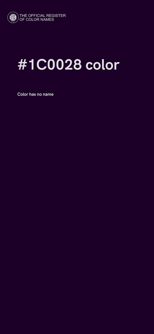 #1C0028 color image