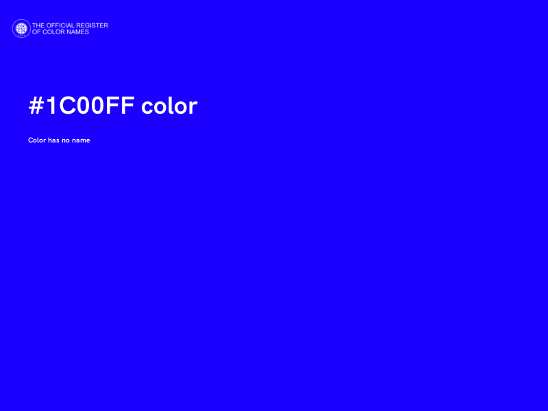 #1C00FF color image
