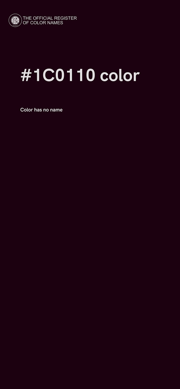 #1C0110 color image