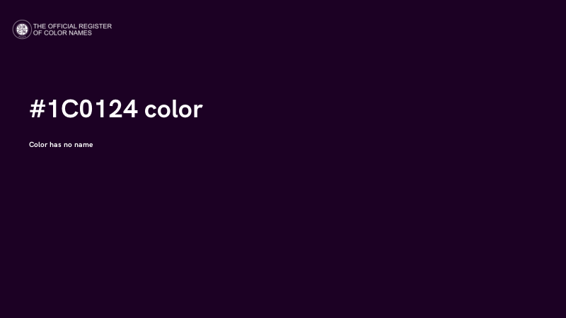 #1C0124 color image