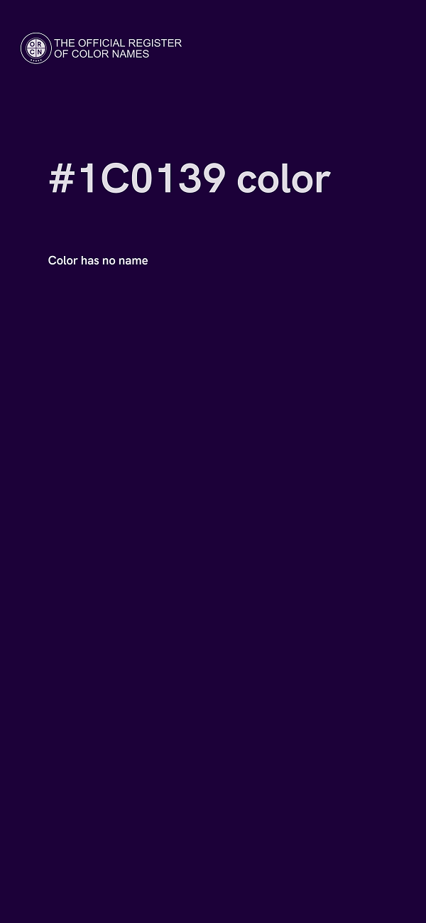 #1C0139 color image