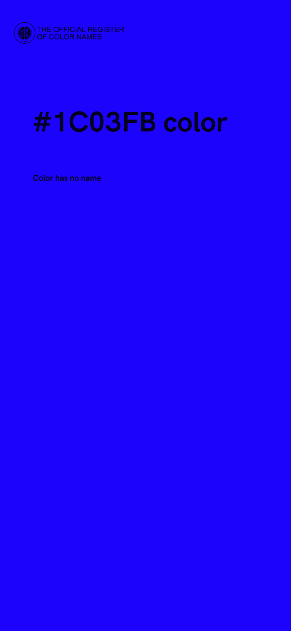 #1C03FB color image
