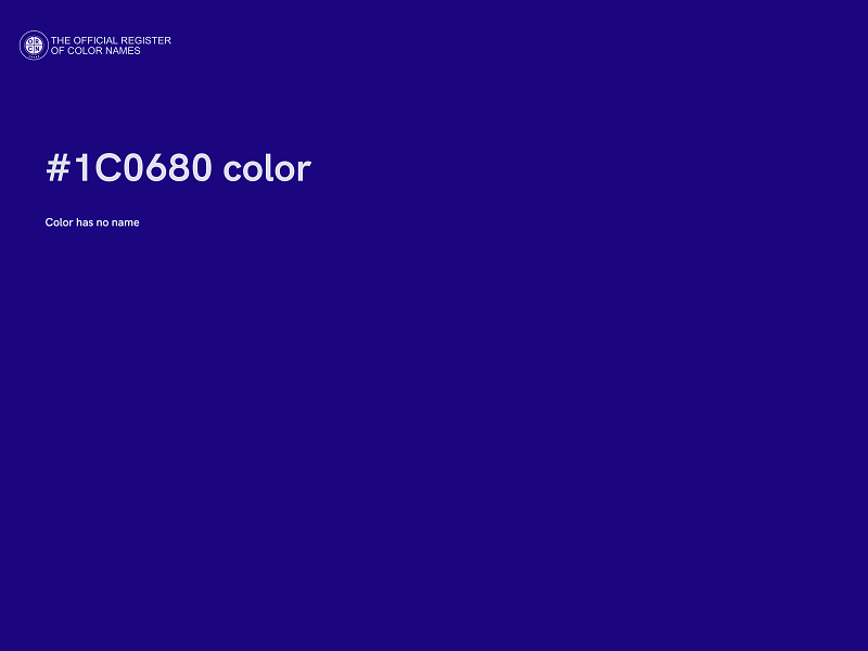 #1C0680 color image
