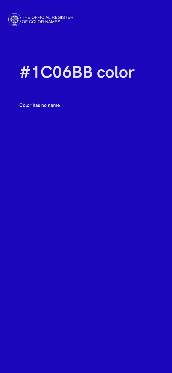#1C06BB color image