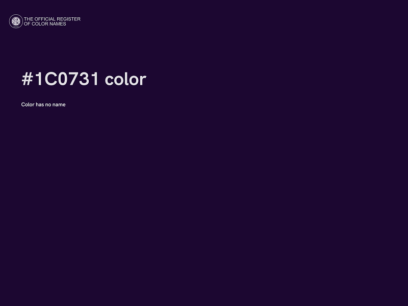 #1C0731 color image