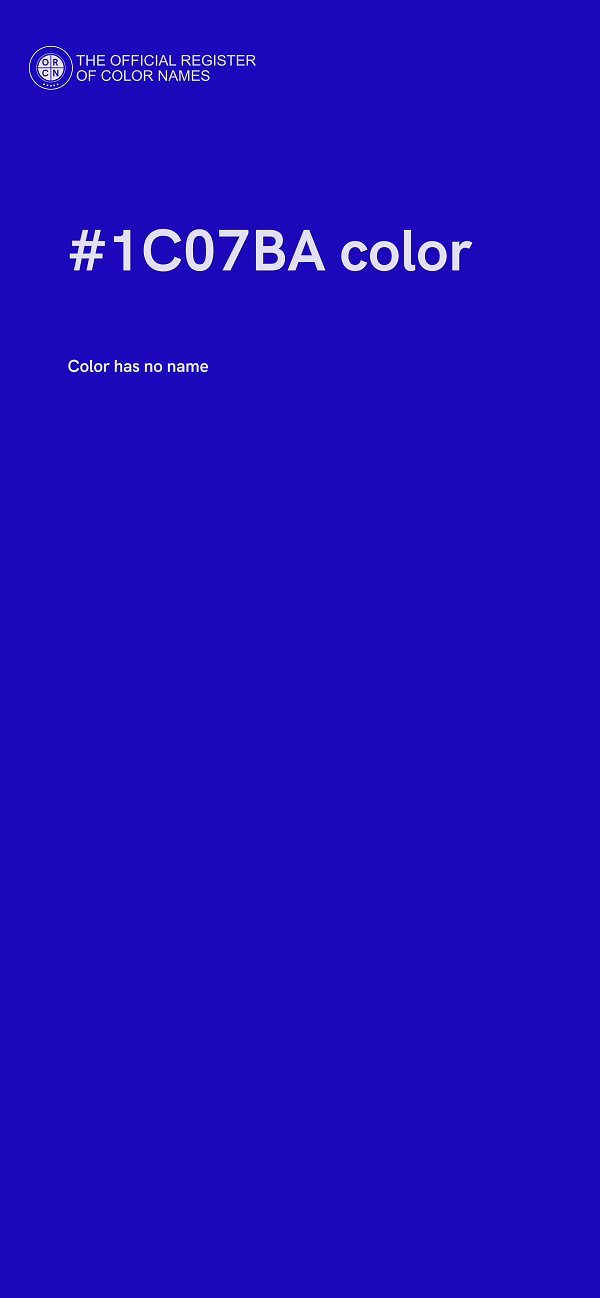 #1C07BA color image