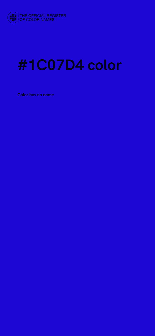 #1C07D4 color image
