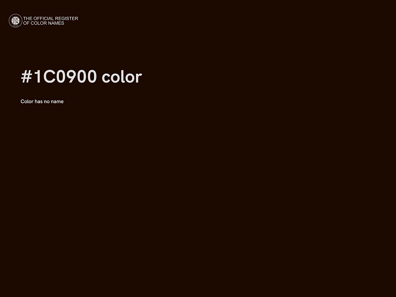 #1C0900 color image