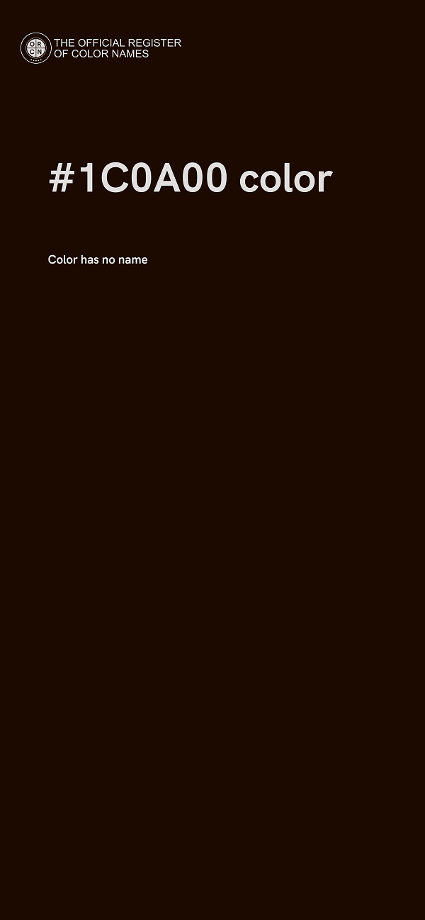 #1C0A00 color image