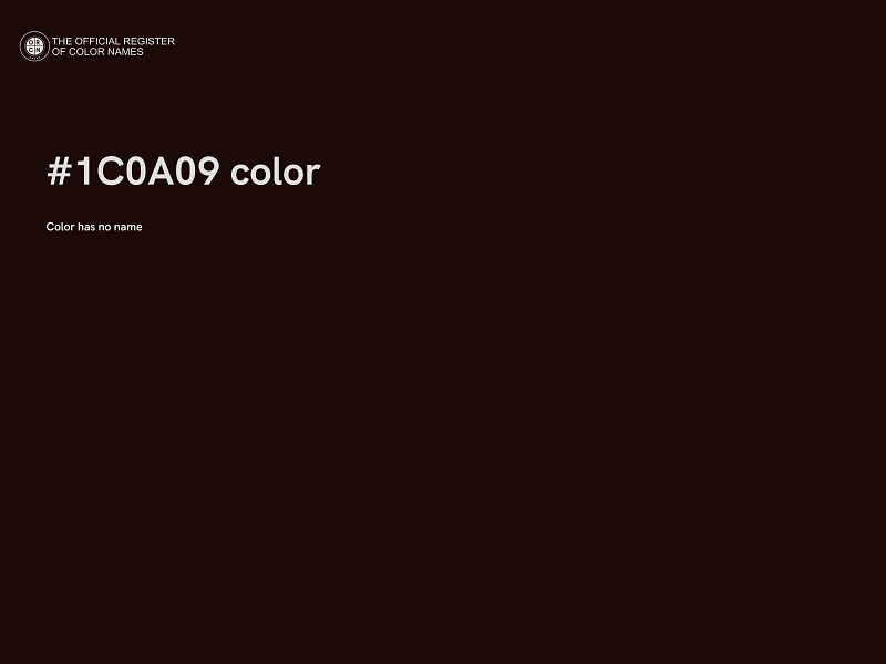 #1C0A09 color image