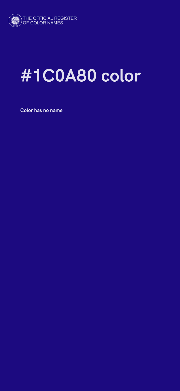 #1C0A80 color image