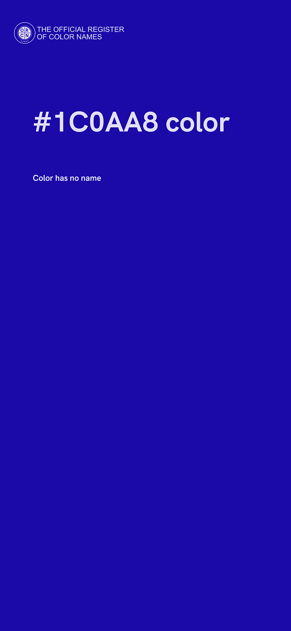 #1C0AA8 color image
