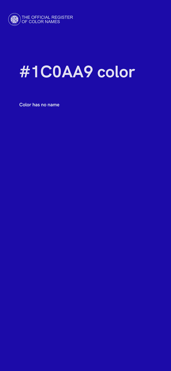 #1C0AA9 color image