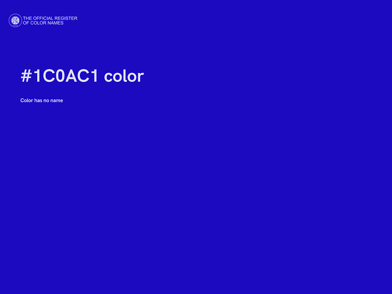 #1C0AC1 color image
