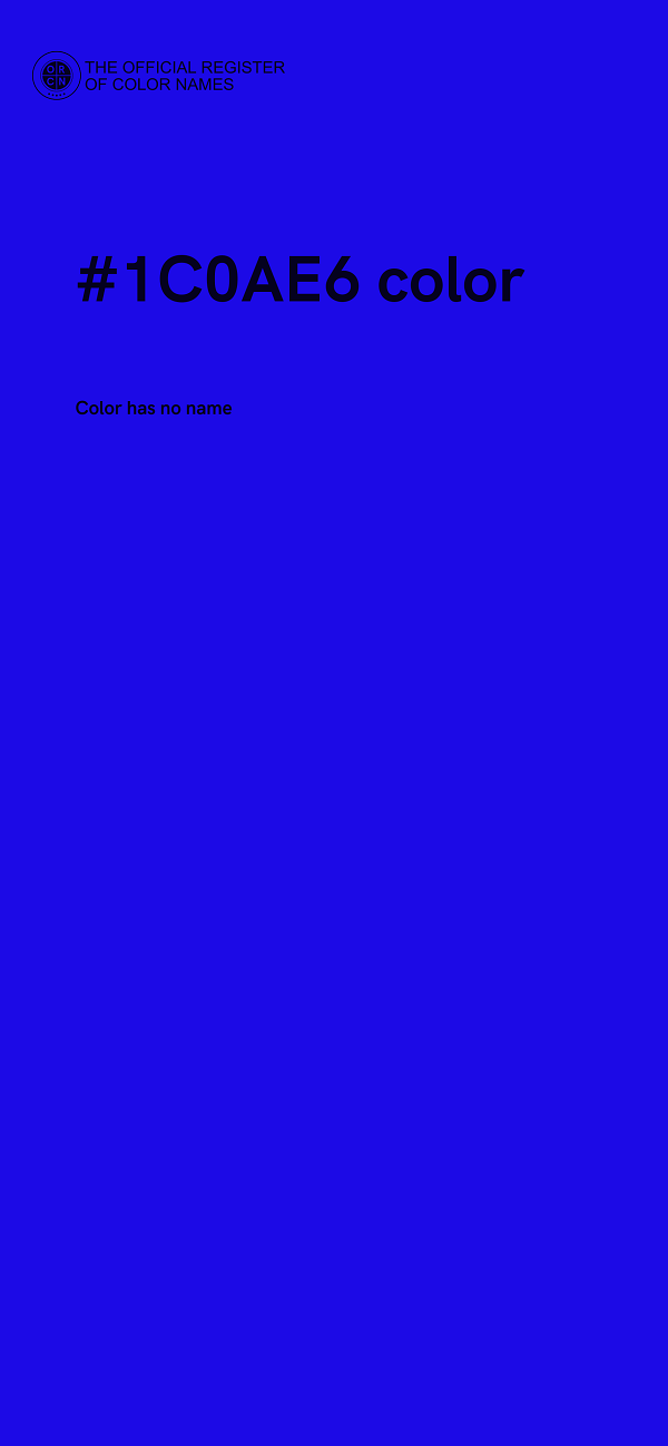 #1C0AE6 color image