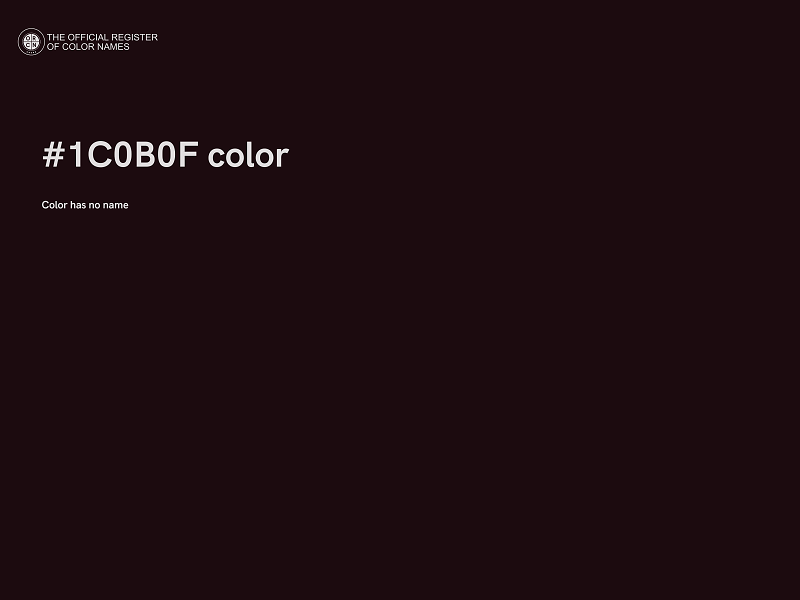 #1C0B0F color image