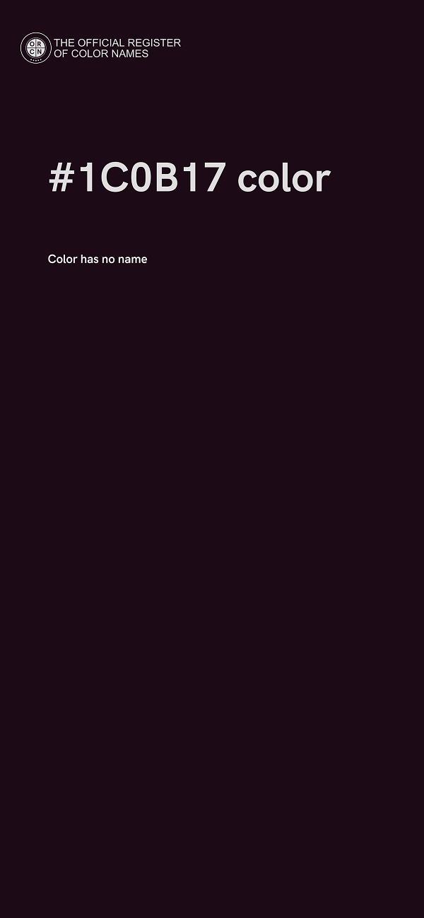 #1C0B17 color image