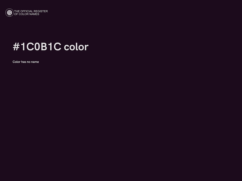 #1C0B1C color image