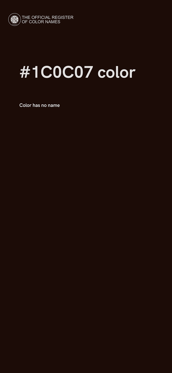 #1C0C07 color image