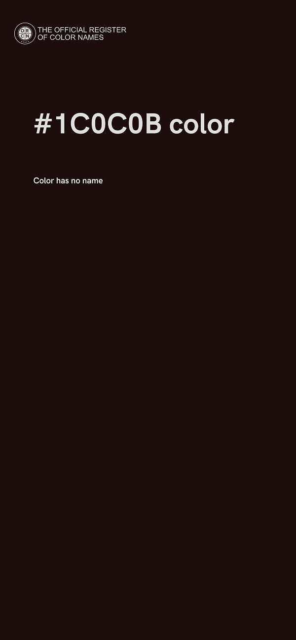 #1C0C0B color image
