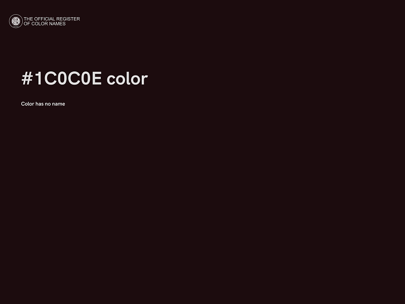 #1C0C0E color image