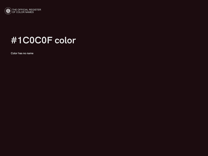 #1C0C0F color image