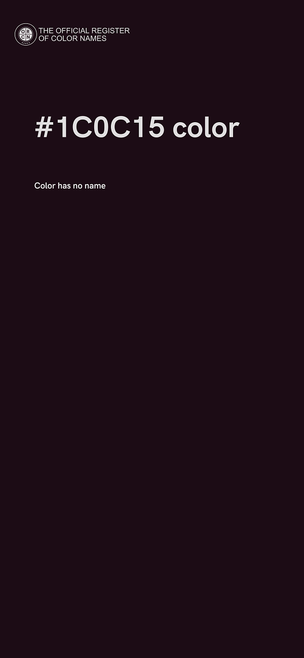 #1C0C15 color image