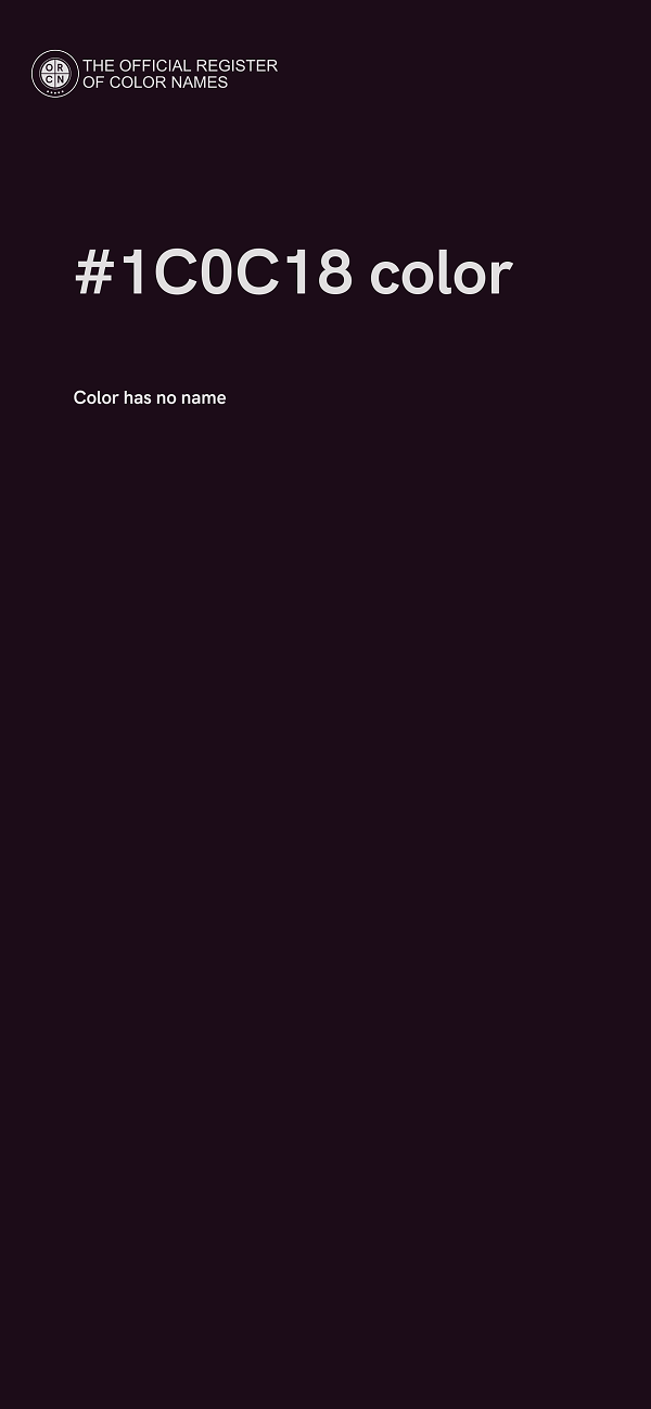 #1C0C18 color image
