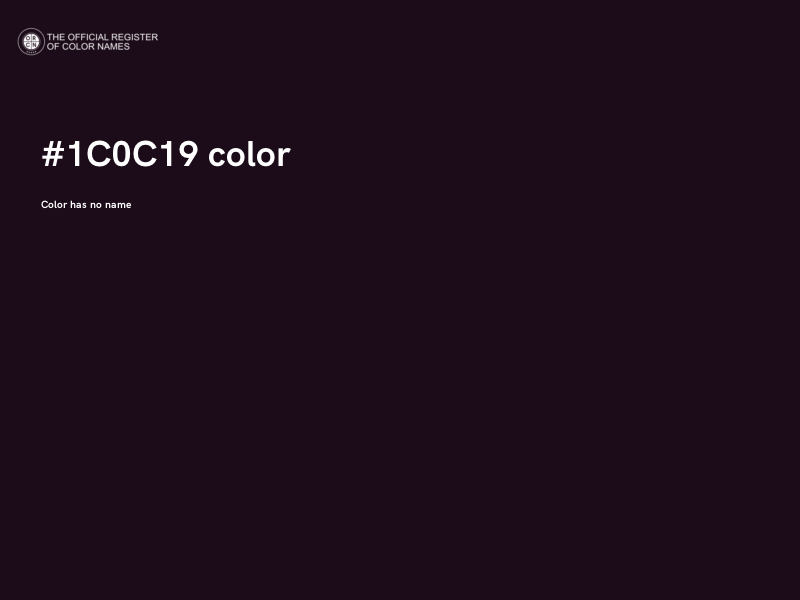 #1C0C19 color image