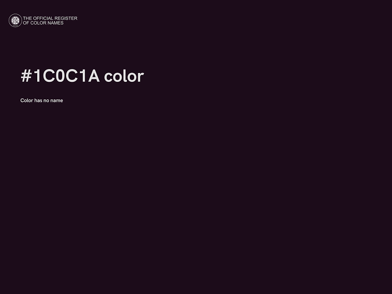 #1C0C1A color image