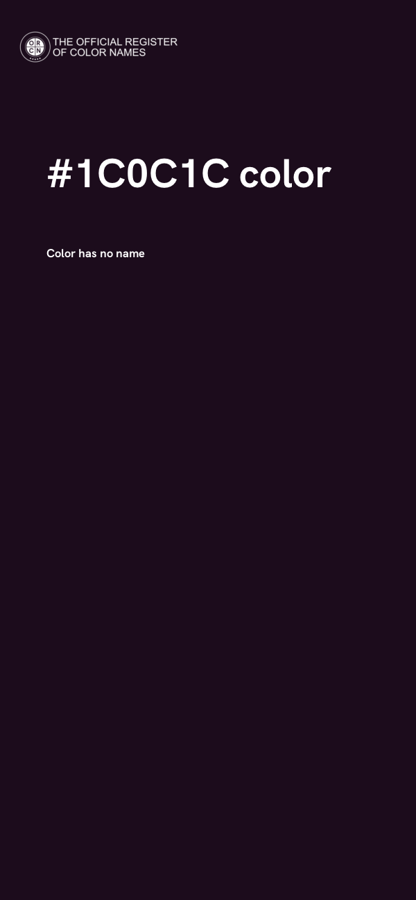#1C0C1C color image