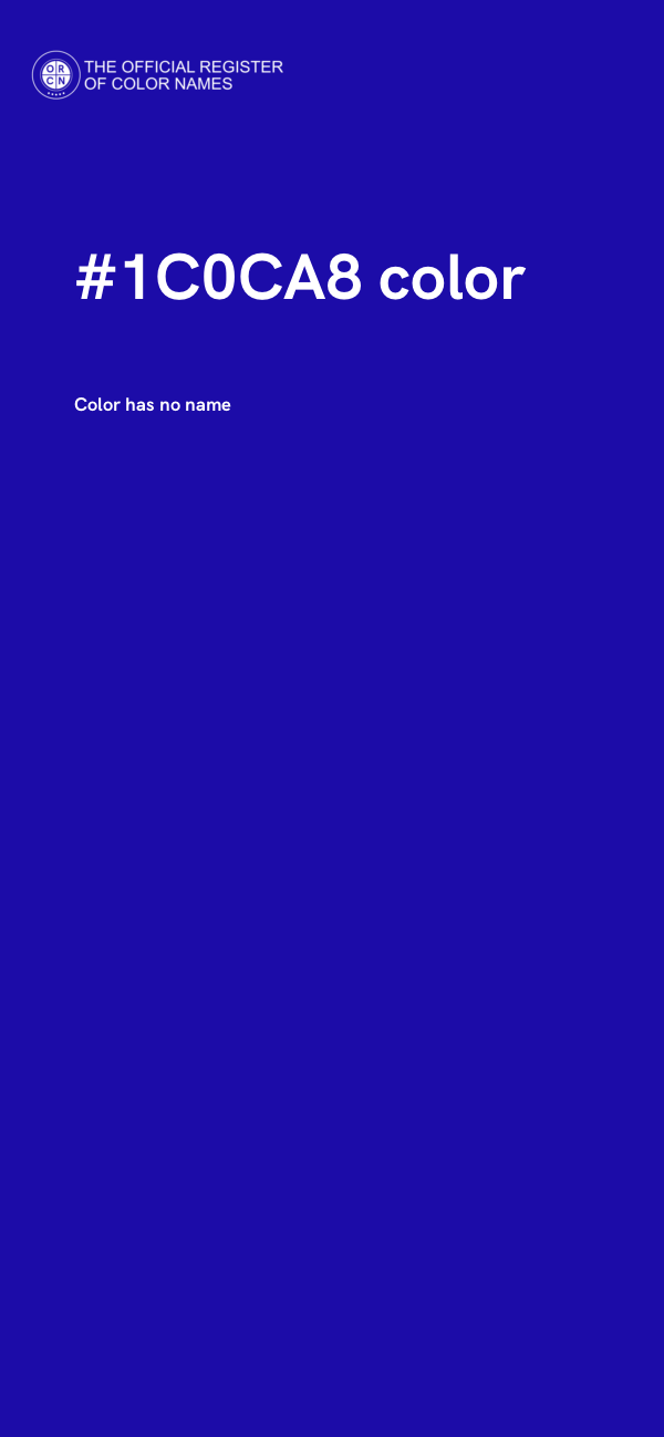 #1C0CA8 color image