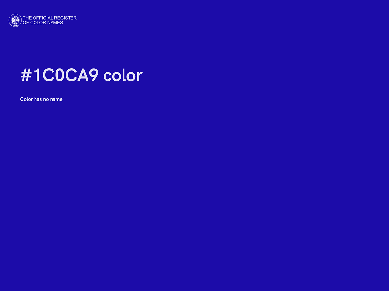 #1C0CA9 color image