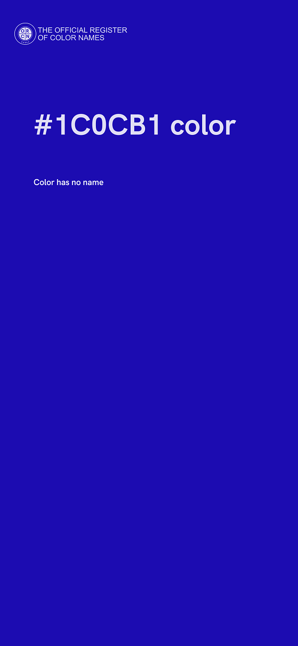 #1C0CB1 color image