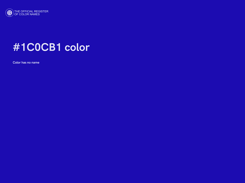 #1C0CB1 color image