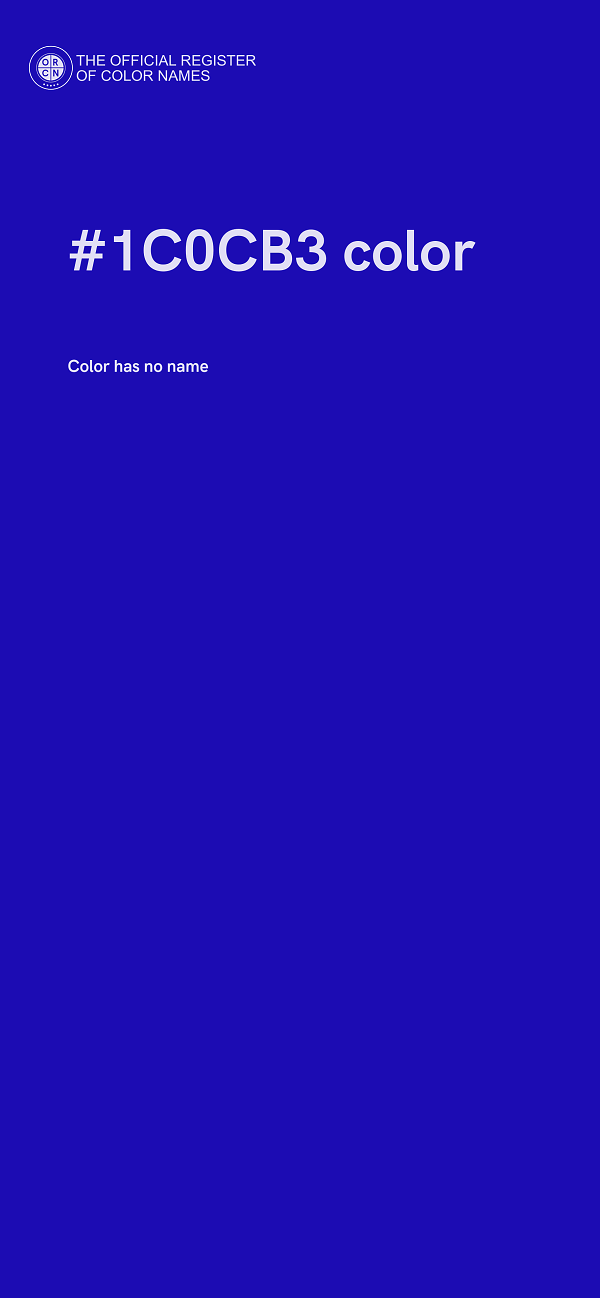 #1C0CB3 color image