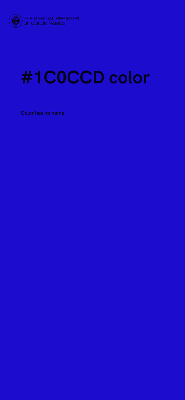 #1C0CCD color image