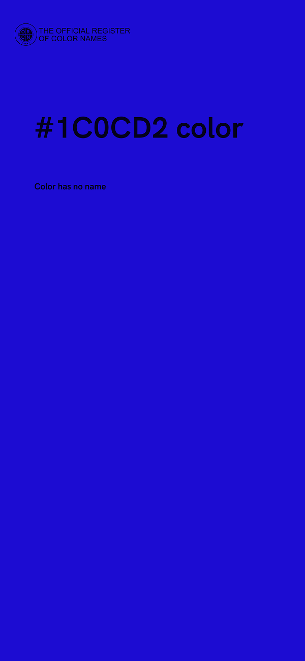 #1C0CD2 color image