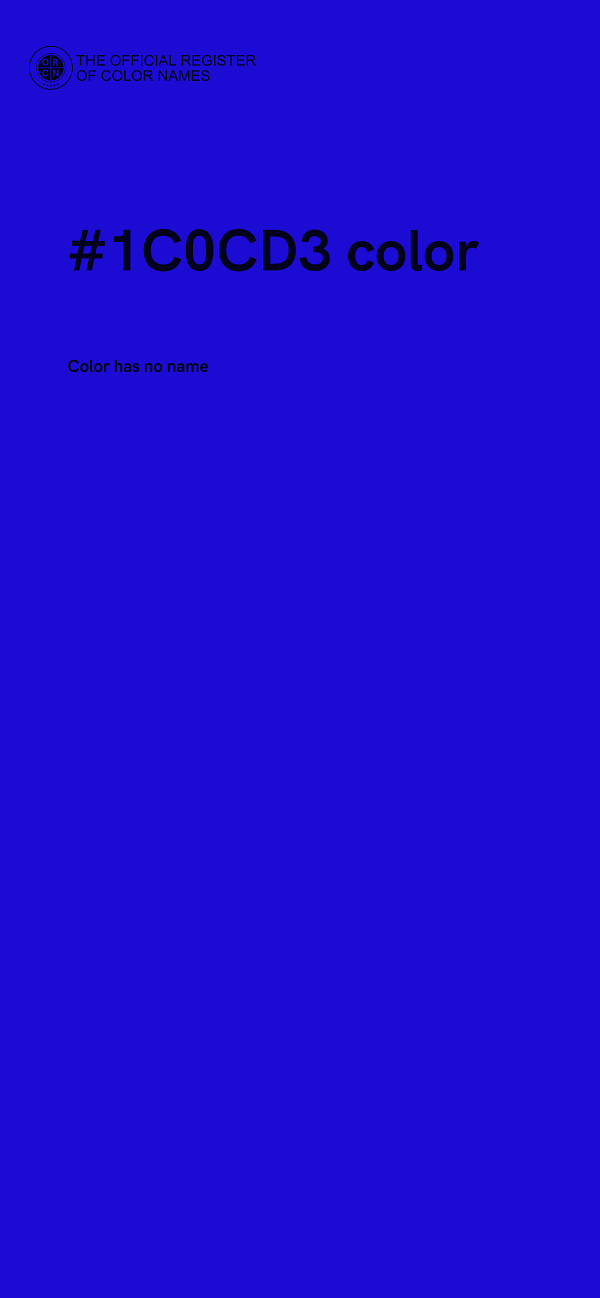 #1C0CD3 color image