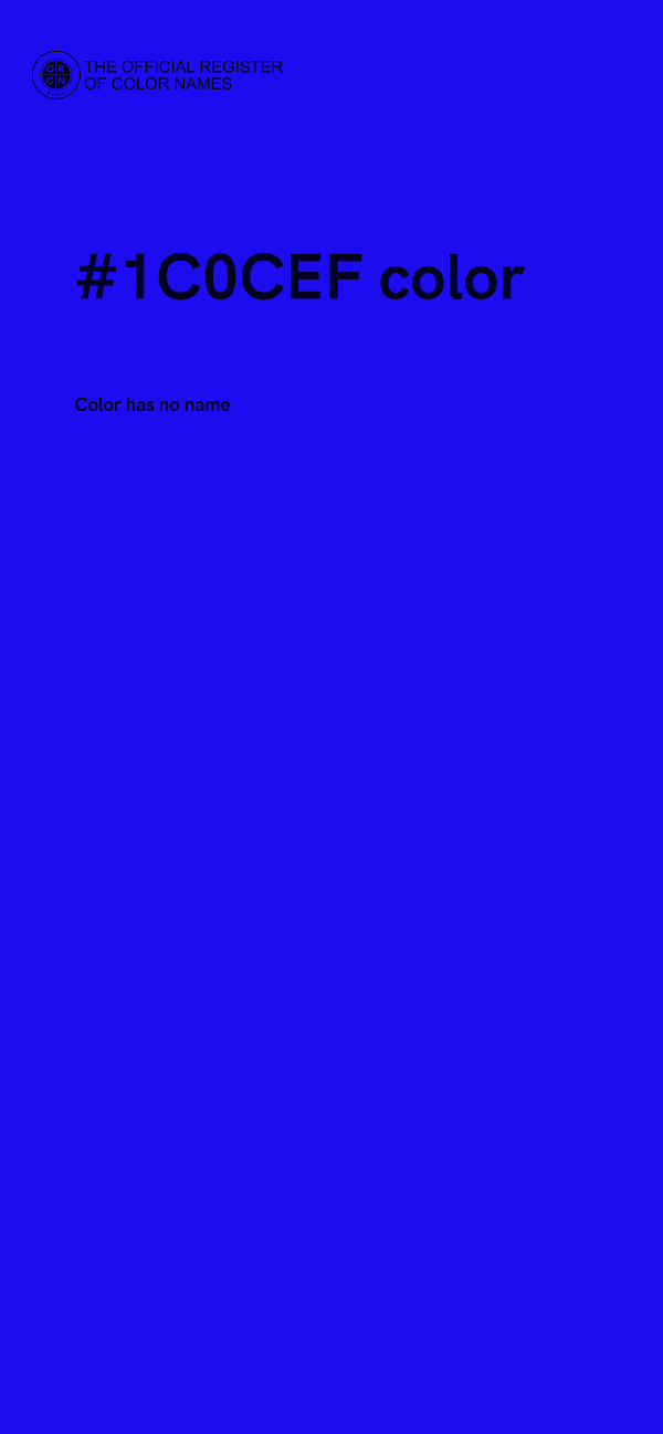 #1C0CEF color image